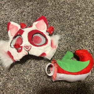 Mushroom cat cat mask + tail!
